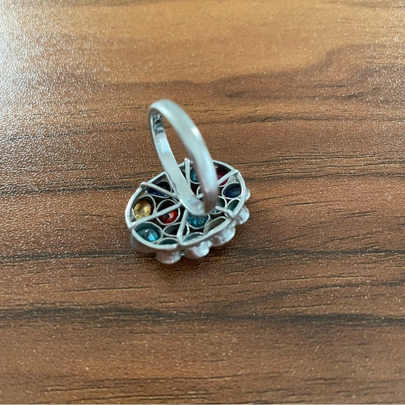 New✨Precious Gems Quality Pure Silver Ring - uniquely hand crafted 💎 - Picture 4 of 8